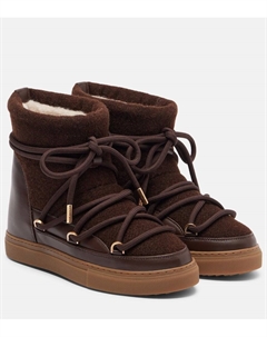 Войлочные сапоги-угги с кожаной отделкой, Dark Brown Inuikii