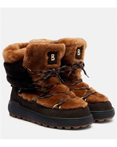 Ботинки Chamonix 10 из овчины и замши до щиколотки, Dark Brown/Cognac Bogner