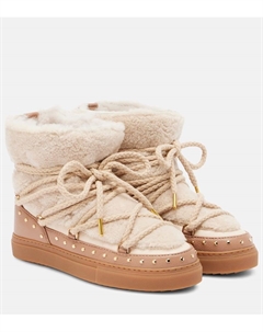 Куртки Curly Rock из овчины и кожи зимние ботинки, Beige Inuikii