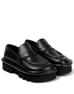 Кожаные лоферы на платформе с бампером Jw anderson