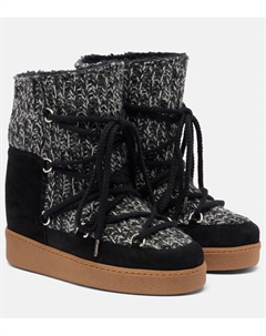 Зимние ботинки с отделкой из замши, Black Isabel marant