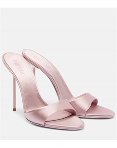 Lidia 105 атласные мюли, Ballerina Pink Paris texas