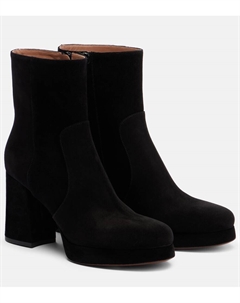 Ботильоны Fawcette 90 на платформе из замши, Nero Valentino garavani