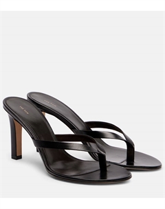 Кожаные сандалии-танга Sacha, Black The row