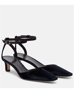 Туфли-лодочки Carla 45 velvet, Black The row