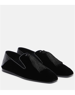 Элиот слипоны из велюра с кожаной отделкой, Black/Black Jimmy choo