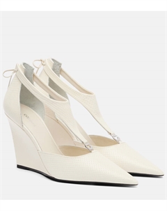 Кожаные туфли на платформе, Wht-White Coperni