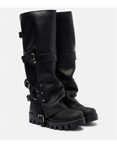 Кожаные байкерские ботинки, Black/Black Dolce&gabbana