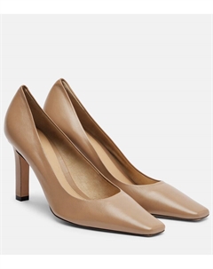 Туфли-лодочки Carla 80 из кожи, Beige Grey The row