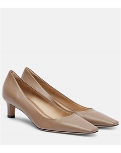 Туфли-лодочки Carla 45 из кожи, Beige Grey The row