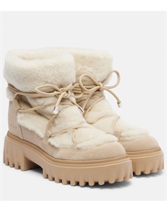 Ботильоны H700 из замши с отделкой из овчины, B013(Yogurt)+C023 Hogan
