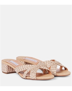 Санданс бич 35 рафия мюли, Multi Natural Aquazzura