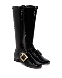 Ботфорты из лаковой кожи Très Vivier Roger vivier