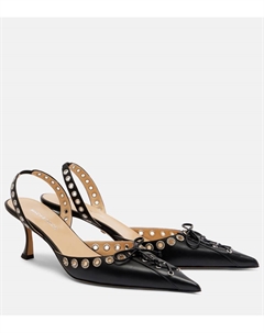 Кристаллизированные корсетные лодочки 65 на кожаной ретро-шпильке, Black Mach & mach