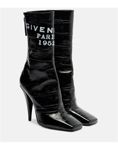 Ботильоны из лаковой кожи с квадратным мысом, Black Givenchy