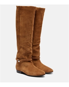 Нинэловые замшевые ботинки до колена, Cognac Isabel marant