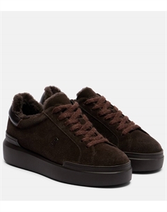 Голливуд 32 кеды из замши с овчиной, Dark Brown Bogner