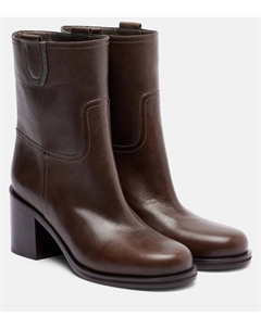 Кожаные ботинки до щиколотки, Dark Brown01 Brunello cucinelli