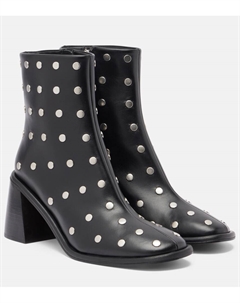 Kima 80 ботинки челси с шипами из кожи, Black Souliers martinez