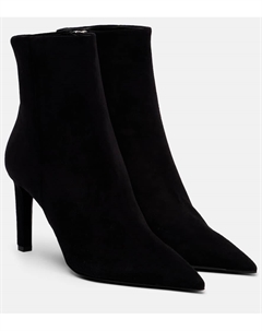 Ботинки Frankie 85 на щиколотку из замши, Black Jimmy choo