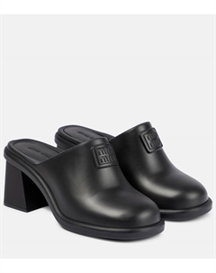 Резиновые клоги с логотипом, Nero Miu miu