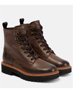 Кожаные ботинки до щиколотки, Tabacco Scuro Hogan