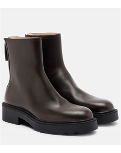 Быстрые кожаные ботинки Nobilis до щиколотки, Lacquer Brown The row