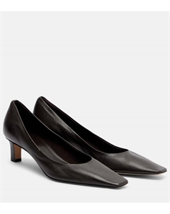 Туфли-лодочки Carla 45 из кожи, Lacquer Brown The row