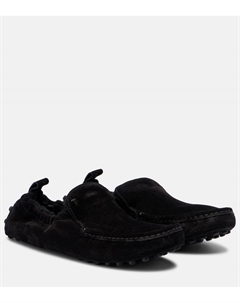 Гоммино замшевые мокасины на подкладке из овчины, Nero+Nero Tod's