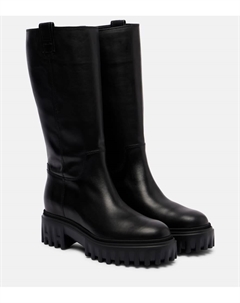 Кожаные ботинки H700 до середины икры, Nero Hogan