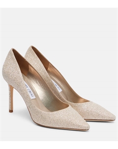 Туфли-лодочки Romy 85 с блестками, Light Soft Gold Jimmy choo