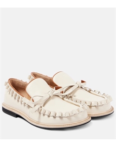 Кожаные мокасины с рюшами, Off-White Jw anderson