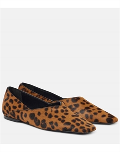Повседневные слипоны из телячьей кожи Toteme, Leopard P207