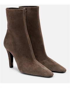 Ботинки Jill 95 на щиколотку из замши, Mickey Grey Saint laurent