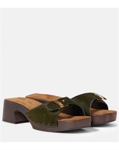 Босоножки Britt 25 из меха телёнка, Racing Green Khaite