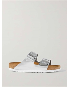 Сандалии из металлизированной кожи Arizona, серебряный Birkenstock