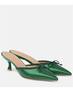 Tabitha Simmons Rose 45 атласные мюли, Forest Green Malone souliers