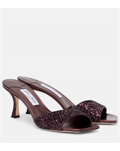 Skye 70 блестящие мюли, Deep Merlot Jimmy choo