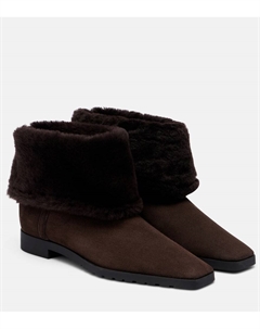 Замшевые ботинки до щиколотки с подкладкой из овчины Toteme, Pepper