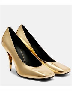 Квадратные лодочки из лаковой кожи, Golden Givenchy
