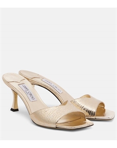 Skye 70 metallic мюли, Gold Jimmy choo