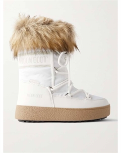Зимние ботинки Ltrack Monaco с отделкой из искусственного меха и искусственной кожи, белый Moon boot