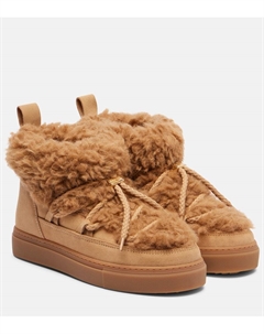 Ботинки Teddy Low из замши и плюша, Beige Inuikii