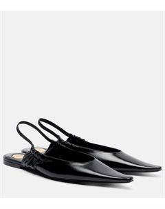 Кожаные туфли-лодочки на ремешке, Nero Saint laurent