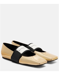Балетки из кожи с квадратным мысом, Golden Givenchy