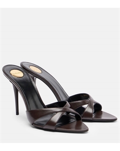 Кожаные сандалии Kirat 95, Dark Wenge Saint laurent