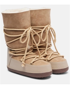 Классические замшевые зимние ботинки с овчиной, Beige Inuikii
