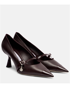 Туфли-лодочки Aren 65 из кожи, Deep Merlot Jimmy choo