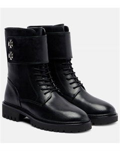 Кожаные армейские ботинки с застежкой turnlock, Perfect Black Tory burch