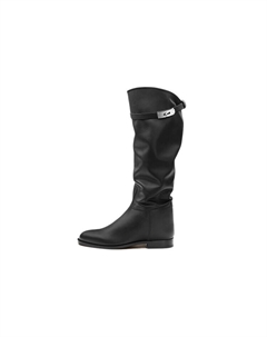 Сапоги женские Jumping выше колена, черные Hermes Hermès